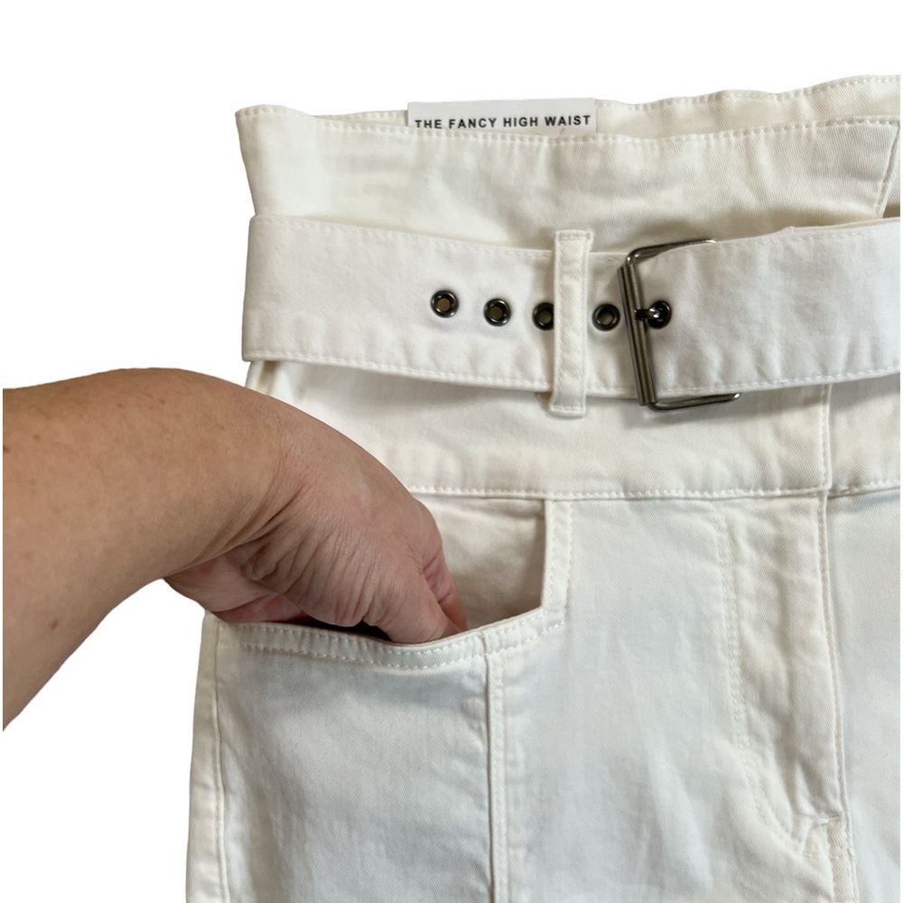 Zara Off White The Fancy Slim Fit High Waist Casual Pants Size: 2 NEW - Picture 4 of 13